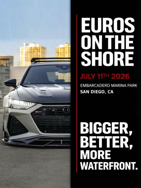 Euros on the Shore Car Show flyer July 2026